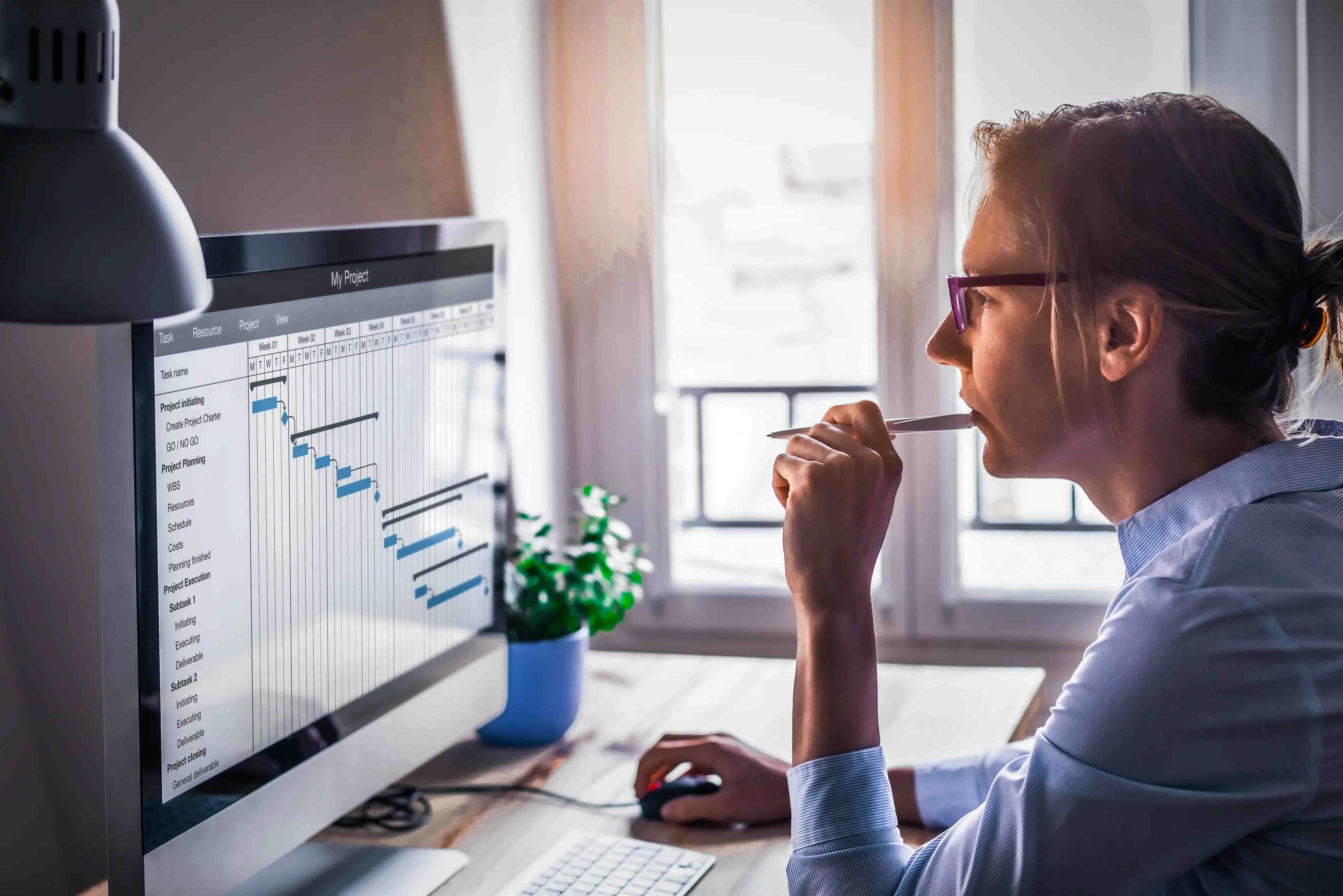 looking at spreadsheets