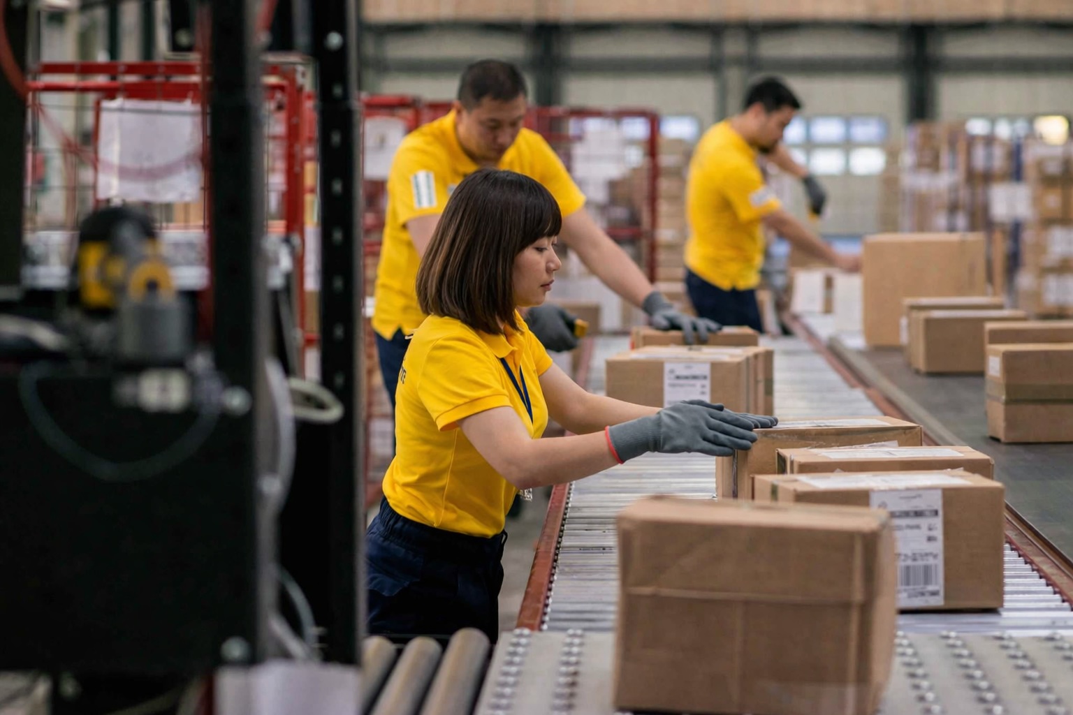 workers in warehouse