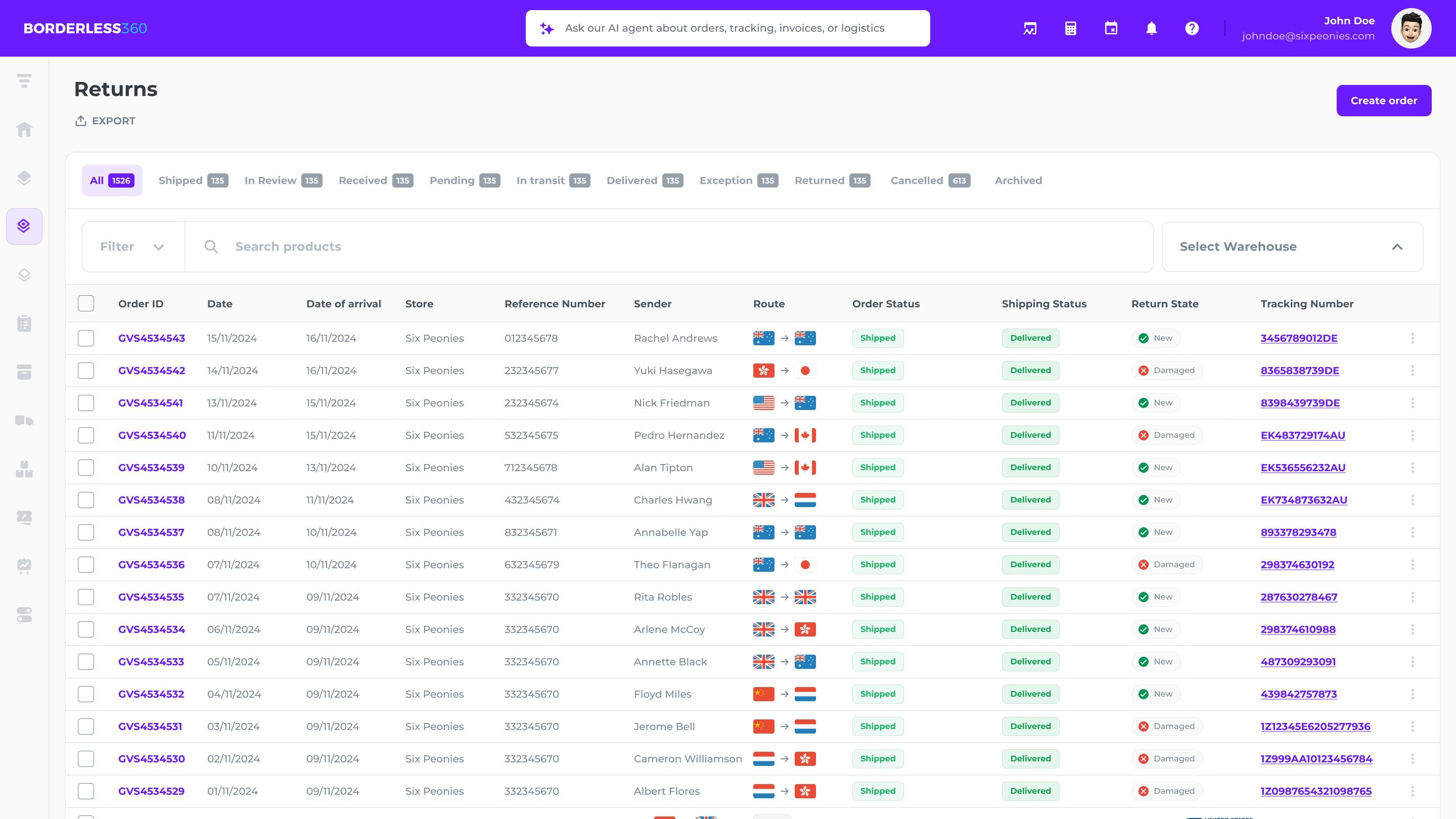 <p>Global returns, zero headaches: <br>Keep customers smiling worldwide</p>